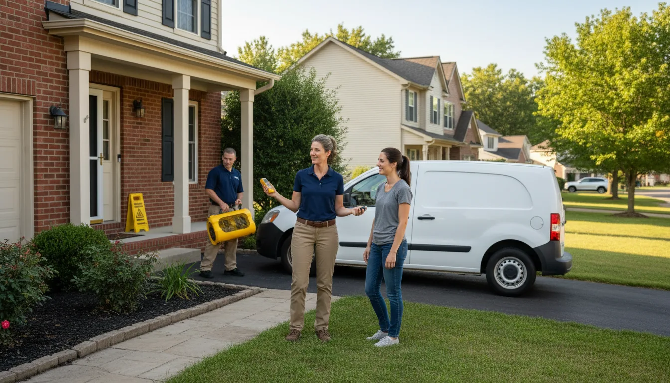 Residential water damage restoration in Lake In The Hills, IL
